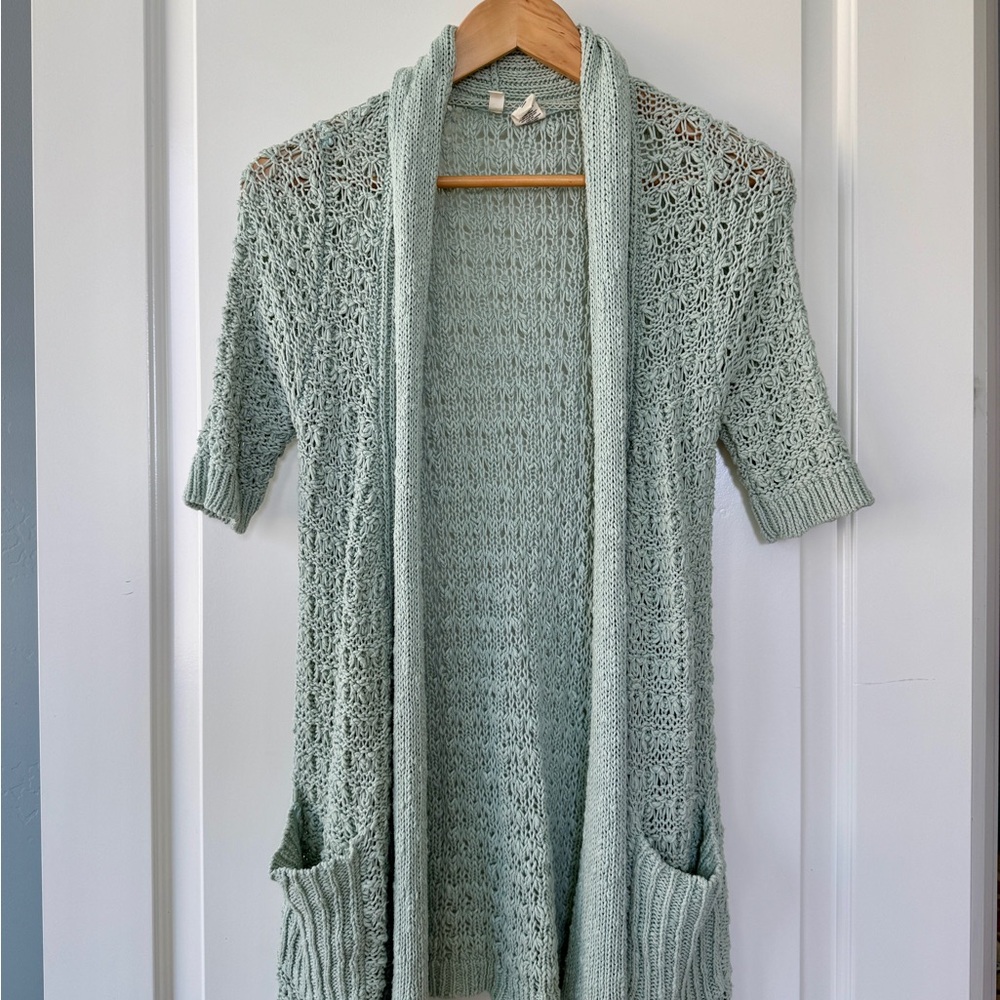 Anthropologie Moth Open Knit Cardigan Sweater - size small